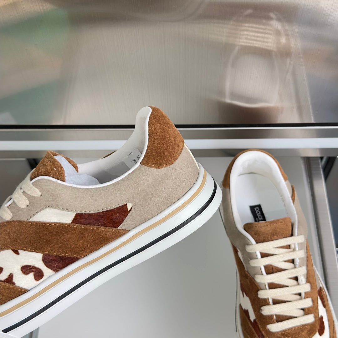 Dolce & Gabbana DG Sailing Casual Sneakers with Leather & Mesh Upper