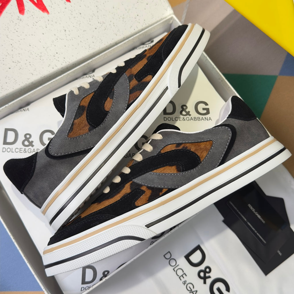 Dolce & Gabbana DG Sailing Casual Sneakers with Leather & Mesh Upper