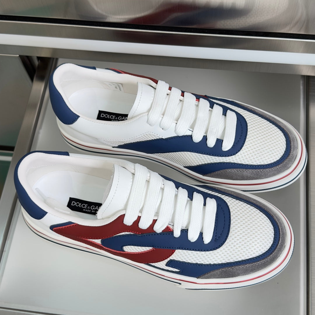 Dolce & Gabbana DG Sailing Casual Sneakers with Leather & Mesh Upper