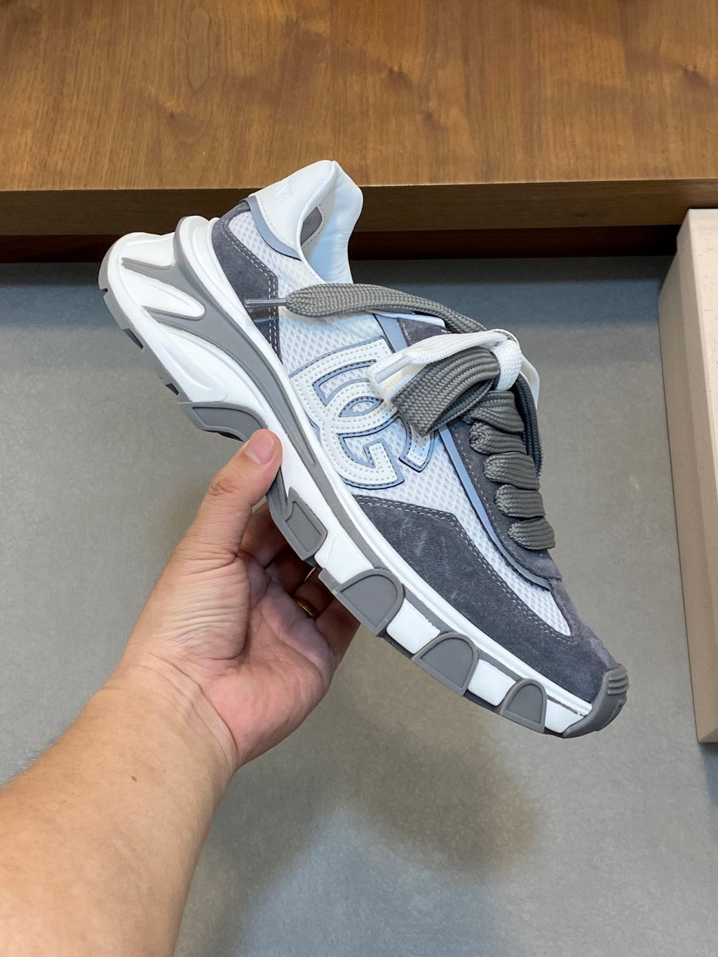Dolce & Gabbana DG Cushion Mixed-Material Casual Sneakers