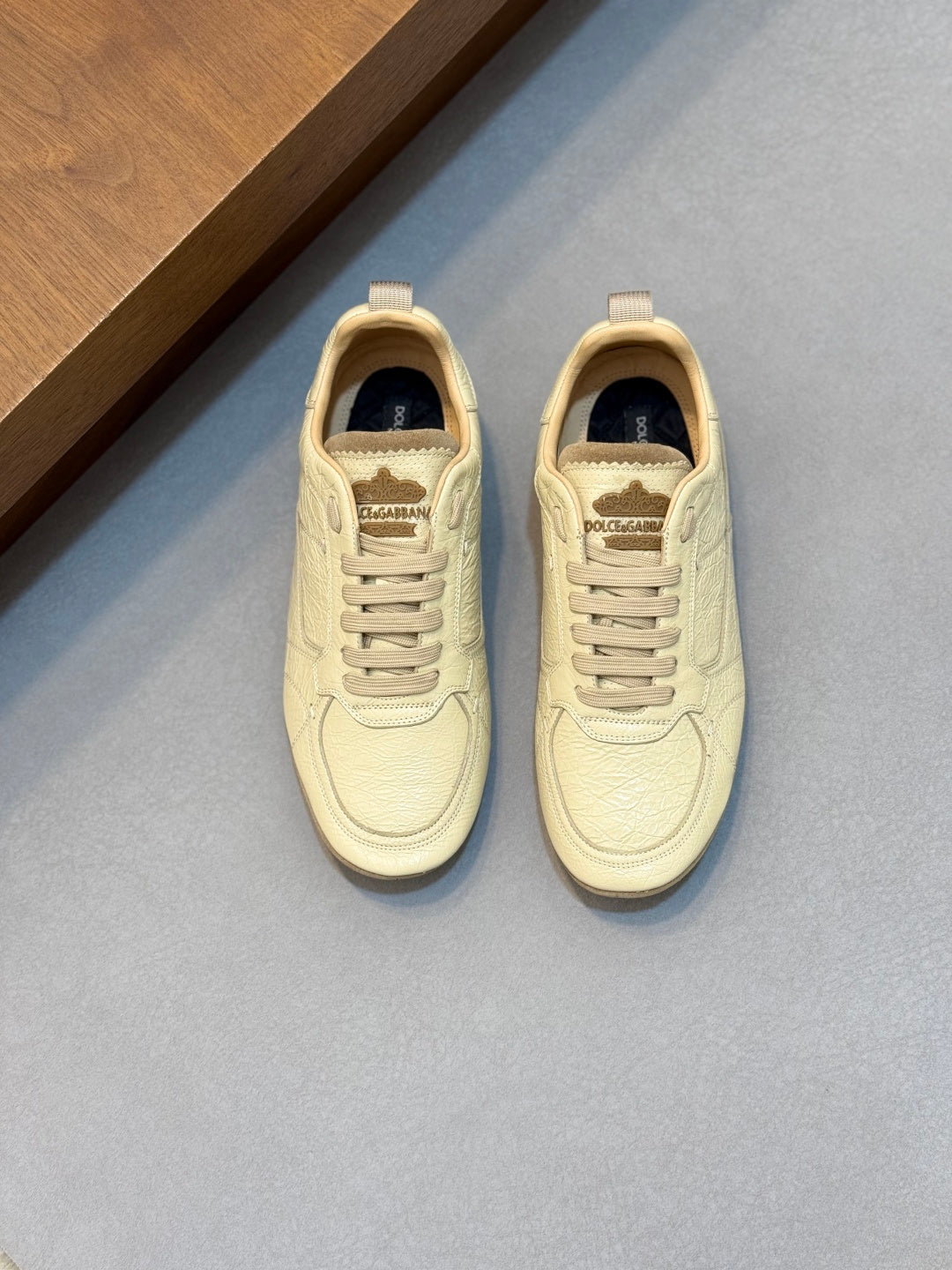 Dolce & Gabbana DG Men's Calfskin & Satin Casual Sneakers