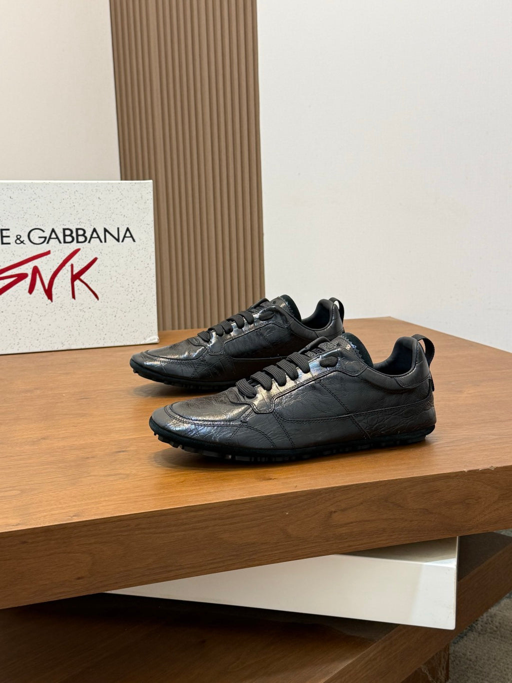 Dolce & Gabbana DG Men's Calfskin & Satin Casual Sneakers
