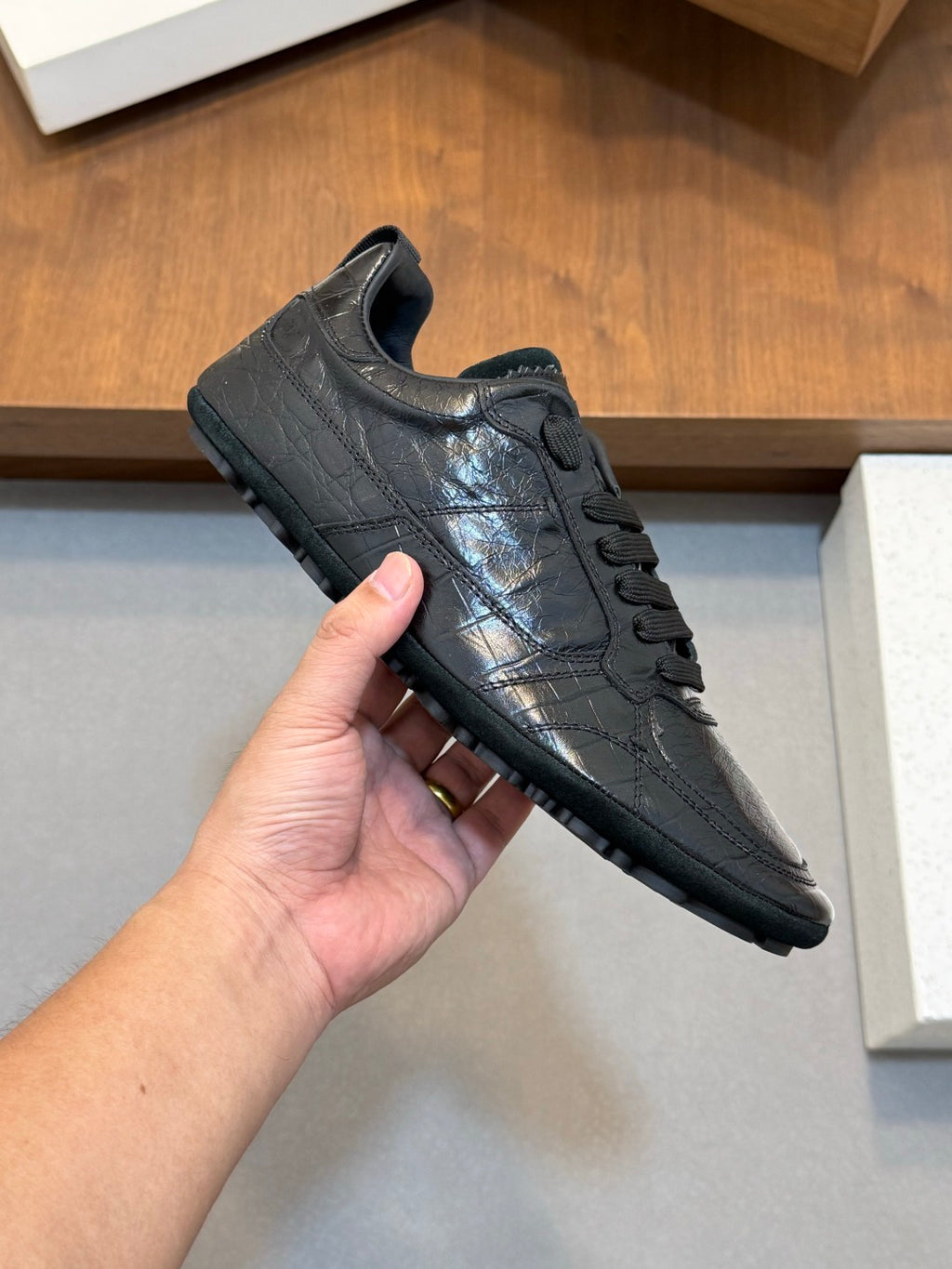 Dolce & Gabbana DG Men's Calfskin & Satin Casual Sneakers