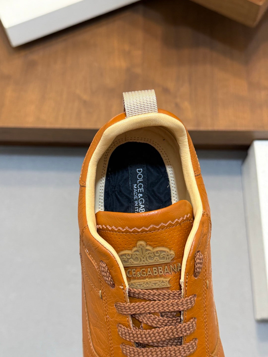 Dolce & Gabbana DG Men's Calfskin & Satin Casual Sneakers