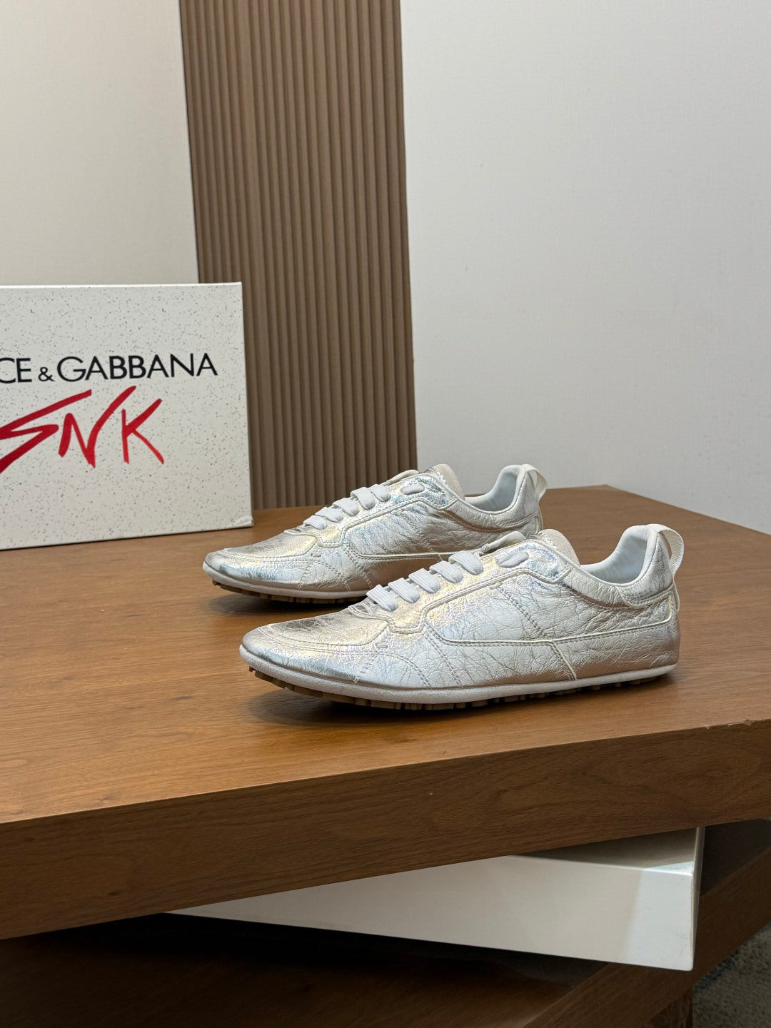 Dolce & Gabbana DG Men's Calfskin & Satin Casual Sneakers