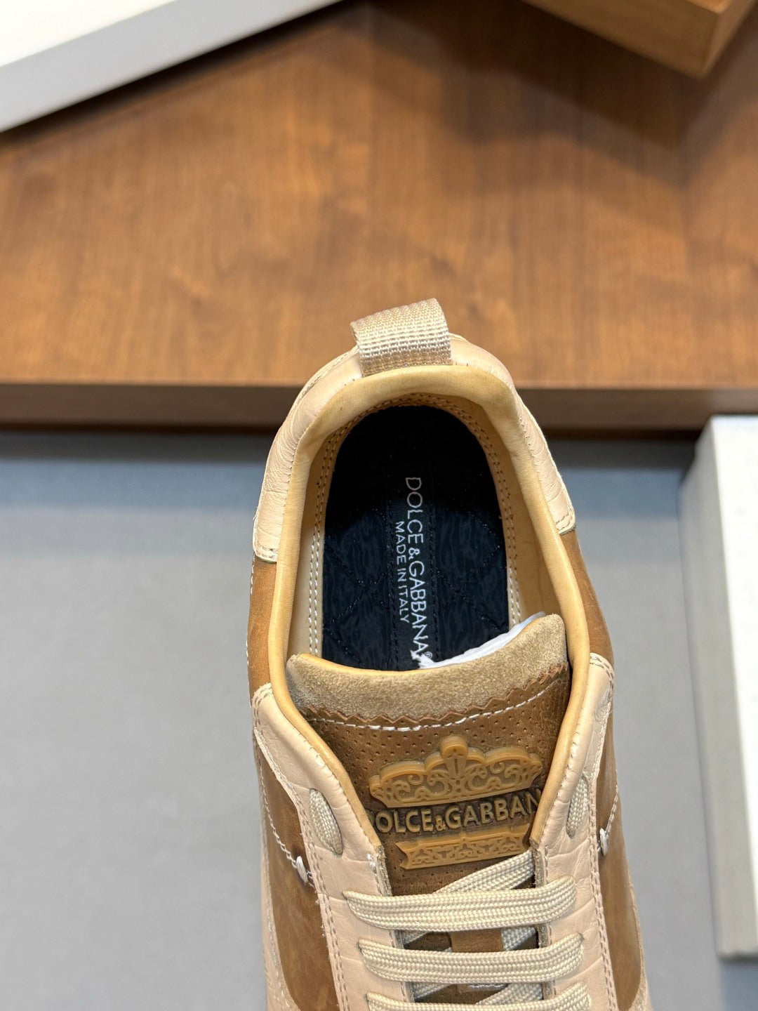 Dolce & Gabbana DG Men's Calfskin & Satin Casual Sneakers