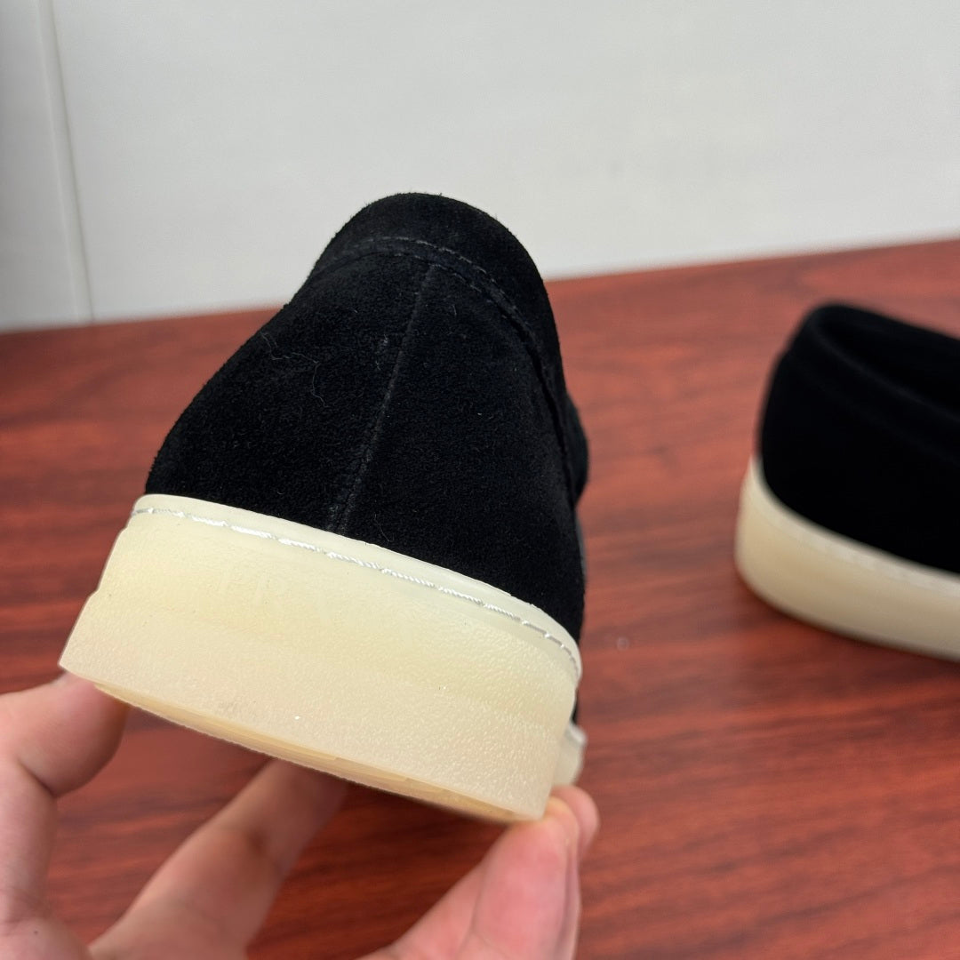 Prada Men's Suede Penny Loafers Black