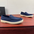 Prada Men's Canvas Slip-On Casual Shoes Blue