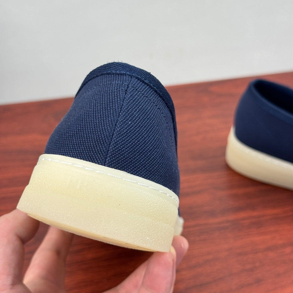 Prada Men's Canvas Slip-On Casual Shoes Blue