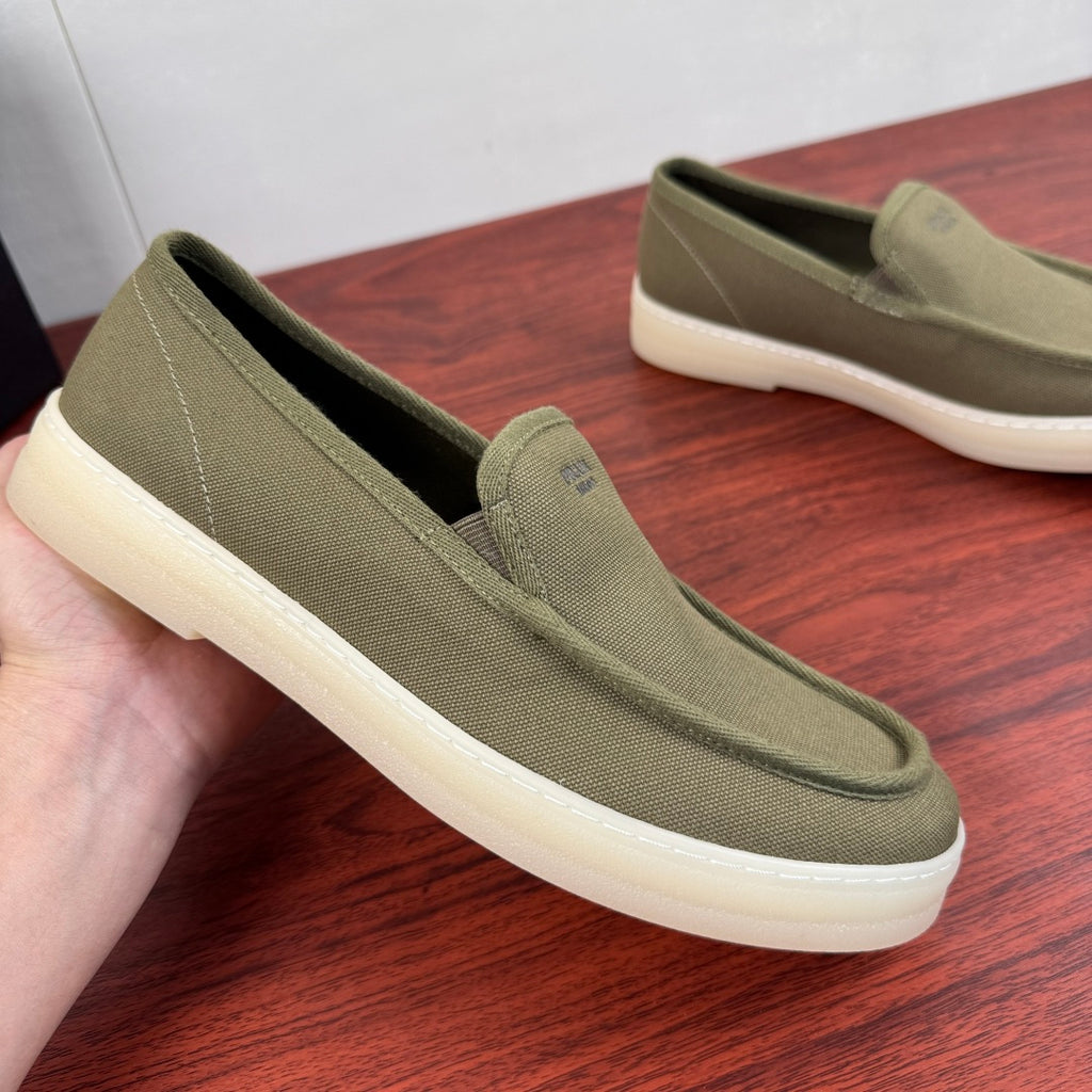 Prada Men's Canvas Slip-On Casual Shoes Green