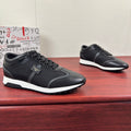Dolce & Gabbana DG Men's Retro Runner Sneakers with Metal Badge Black