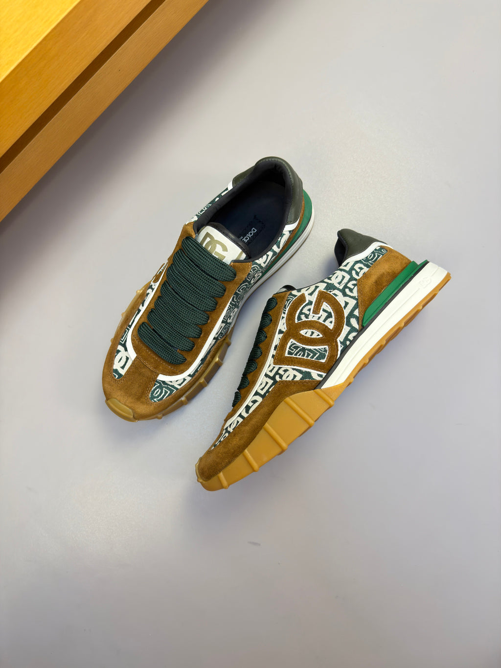 Dolce & Gabbana DG Logo Casual Sneakers in Nappa Calfskin