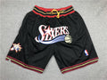 Men's Philadelphia 76ers Black 1999-00 Hardwood Classics Basketball Shorts1