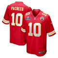 Men's Kansas City Chiefs Isiah Pacheco #10 Red Super Bowl LVIII Game Jerseys