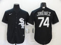 Men's Chicago White Sox Eloy Jimenez #74 Black Replica Baseball Jerseys