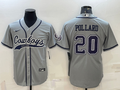 Men's Dallas Cowboys Tony Pollard #20 Gray Game Jerseys Joint Edition