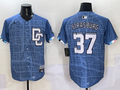 Men's Washington Nationals Stephen Strasburg #37 Blue 2025 City Connect Limited Player Jerseys