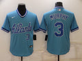 Men's Atlanta Braves Dale Murphy #3 Blue Stitched Baseball Jerseys
