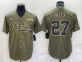 Men's Atlanta Braves Austin Riley #27 Brown Replica Player Jerseys