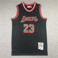 Men's Los Angeles Lakers LeBron James #23 Black Hardwood Classics Player Jerseys