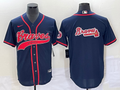 Men's Atlanta Braves Navy Replica Team Jerseys Joint Edition