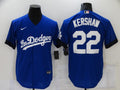 Men's Los Angeles Dodgers Clayton Kershaw #22 Blue Stitched Jerseys