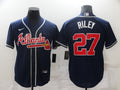 Men's Atlanta Braves Austin Riley #27 Navy Replica Player Jerseys