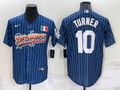 Men's Los Angeles Dodgers Justin Turner #10 Blue Authentic Game Jerseys