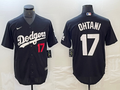 Men's Los Angeles Dodgers Shohei Ohtani #17 Black Replica Game Jerseys