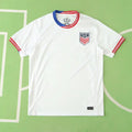 USA National Team Home Fan Version 2024 – White Blue Red Ringer USMNT Football Jersey | One Nation One Team