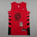 Men's Portland Trail Blazers Yang Hansen #16 Red 2022/23 Swingman Player Jersey - Statement Edition