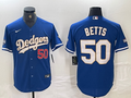 Men's Los Angeles Dodgers Mookie Betts #50 Blue Game Jerseys