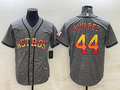 Men's Houston Astros Yordan Alvarez #44 Gray Replica Team Jerseys