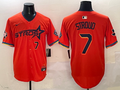 Men's Houston Astros C.J. Stroud #7 Orange 2025 City Connect Limited Player Jerseys