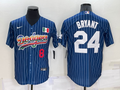Men's Los Angeles Dodgers Kobe Bryant #8-24 Blue Stitched Jerseys