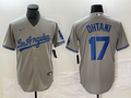 Men's Los Angeles Dodgers Shohei Ohtani #17 Gray Player Game Jerseys