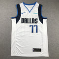 Men's Dallas Mavericks Luka Doncic #77 NBA White Replica Jerseys