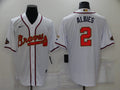 Men's Atlanta Braves Ozzie Albies #2 White Stitched Player Jerseys