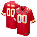 Men's Kansas City Chiefs Red Super Bowl LVIII Patch Custom Game Jerseys