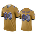Custom1 Baltimore Ravens Gold Inverted Legend Jerseys American Jerseys Stitched American Football Jerseys