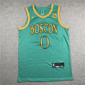 Men's Boston Celtics Jayson Tatum #0 NBA Green Swingman Player Jerseys
