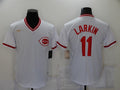 Men's Cincinnati Reds Barry Larkin #11 White Replica Baseball Jerseys