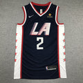 Men's LA Clippers #2 Kawhi Leonard  Swingman Jerseys Retro