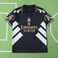 Real Madrid CF Fan Version Jersey 2025/26 – Black & White Geometric Football Shirt