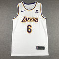 Men's Los Angeles Lakers LeBron James #6 White 2022/23 Swingman Jerseys - Association Edition