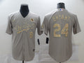 Men's Los Angeles Dodgers Kobe Bryant #8-24 Gray Stitched Jerseys