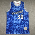 Stephen Curry #30 Golden State Warriors Mitchell & Ness Royal Blue Tie-Dye Cloud Print Hardwood Classics Swingman Jersey