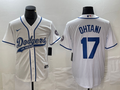 Men's Los Angeles Dodgers Shohei Ohtani #17 White Player Jerseys Joint Edition