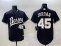 Men's Chicago White Sox Michael Jordan #45 Black Alternate Replica Team Jerseys