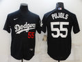 Men's Los Angeles Dodgers Albert Pujols #55 Black Replica Player Jerseys